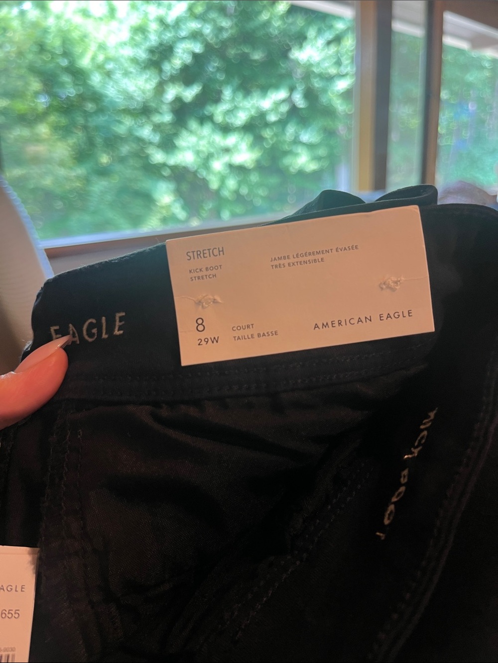 American Eagle Outfitters Black Jeans with Brass Zipper